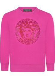 Versace Kids rhinestone Medusa-head sweatshirt - Rosa