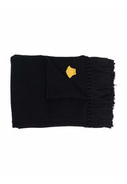 Versace Kids embroidered Medusa-Head wool scarf - Nero