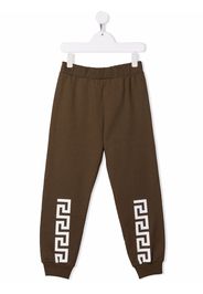 Versace Kids logo-print track pants - Verde