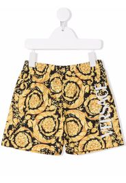 Versace Kids Costume da bagno con stampa - Nero