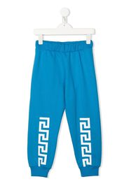 Versace Kids Pantaloni sportivi Greca con stampa - Blu