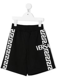 Versace Kids Shorts sportivi con logo - Nero