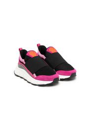 Versace Kids Sneakers senza lacci con design color-block - Nero