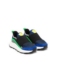 Versace Kids Sneakers senza lacci con design color-block - Blu