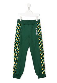 Versace Kids geometric-pattern print track pants - Verde