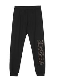 Versace Kids logo tracksuit bottoms - Nero