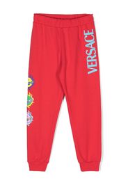 Versace Kids Pantaloni sportivi con stampa - Rosso