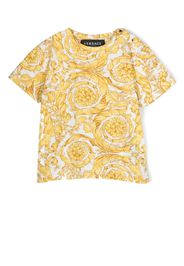 Versace Kids baroque-pattern print T-shirt - Giallo