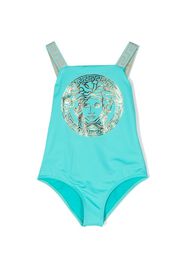 Versace Kids Medusa Head motif swimsuit - Blu