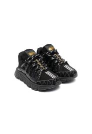 Versace Kids Greca-logo lace-up sneakers - Nero