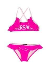 Versace Kids logo-print bikini set - Rosa