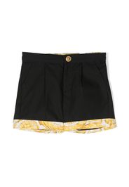 Versace Kids Barocco-print cotton shorts - Nero