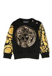 Versace Kids Felpa con stampa barocca - Nero