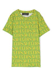 Versace Kids logo-print crew-neck T-shirt - Verde