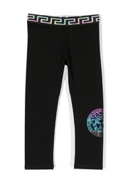 Versace Kids Medusa-print cotton leggings - Nero