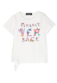 Versace Kids Butterflies-print cotton T-shirt - Bianco