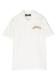 Versace Kids logo-embroidered polo shirt - Bianco