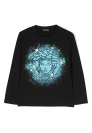 Versace Kids Medusa Head-print long-sleeved T-shirt - Nero