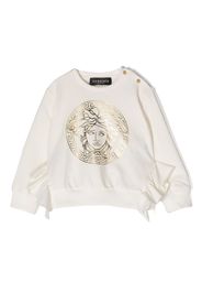 Versace Kids Medusa-print cotton sweatshirt - Toni neutri