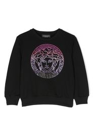 Versace Kids Felpa con stampa testa di Medusa - Nero