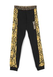 Versace Kids baroque-print cotton track pants - Nero