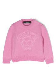 Versace Kids Medusa Head embroidered jumper - Rosa