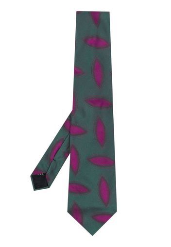Versace Pre-Owned 2000s geometric-print silk necktie - Verde