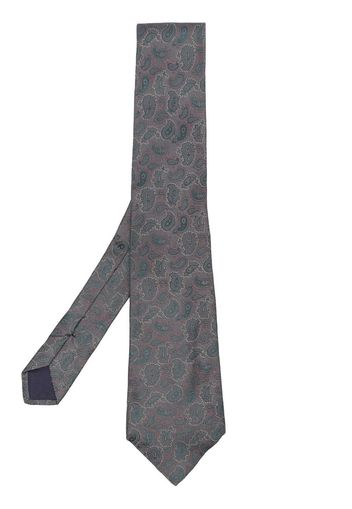 Versace Pre-Owned 1970s paisley-print silk tie - Blu