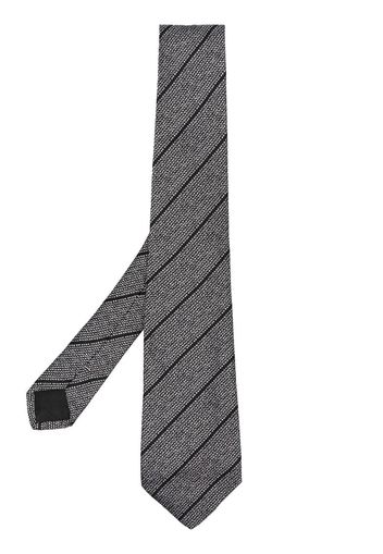 Versace Pre-Owned 1970s diagonal-stripe silk tie - Nero