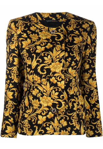 Versace Pre-Owned 1990s baroque-print single-breasted jacket - Nero