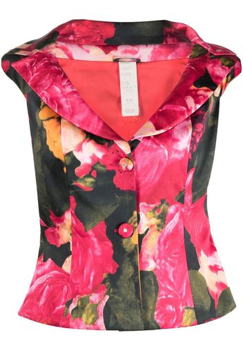 Versace Pre-Owned Top a fiori anni 2000 - Rosa