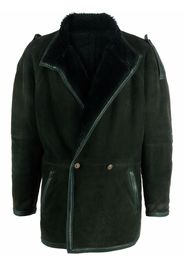 Versace Pre-Owned 1980s double-breasted shearling coat - Verde