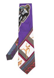 Versace Pre-Owned 1990s graphic-print silk tie - Viola