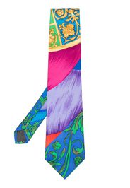 Versace Pre-Owned 1990s graphic-print silk tie - Verde