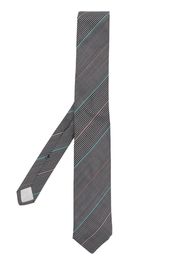 Versace Pre-Owned 1970s stripe-print silk tie - Grigio