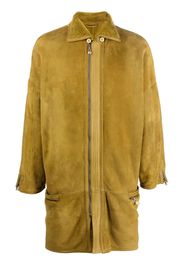 Versace Pre-Owned 1980s zip-up shearling coat - Giallo