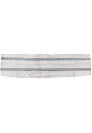 Versace Pre-Owned 1990s stripe-print silk cummerbund - Grigio