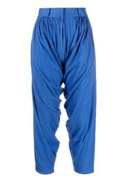 Versace Pre-Owned Pantaloni crop drappeggiati Pre-owned anni '70 - Blu