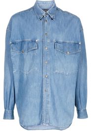 Versace Pre-Owned 2000s long-sleeve denim shirt - Blu