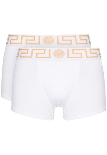 White Greca logo waistband boxers