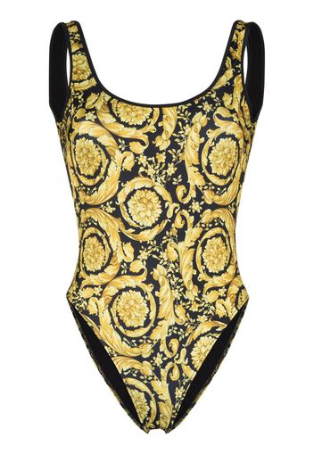 VERSACE HIGH LEG SWIMSUIT W PRINT