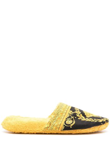 Versace Slippers Medusa con stampa - Nero