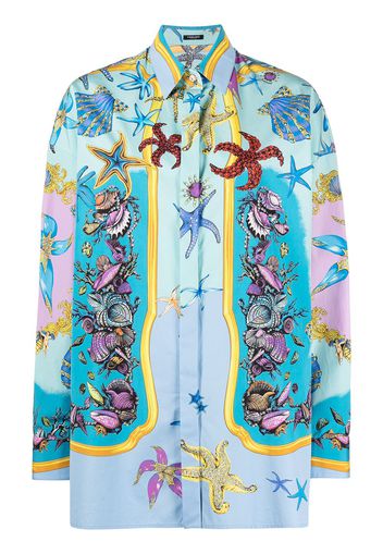 Versace Trésor de La Mer print shirt - Blu