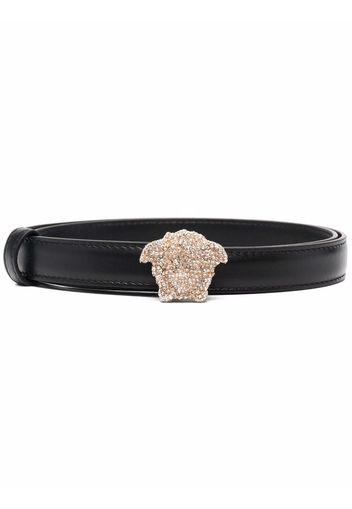 Versace La Medusa crystal-buckle belt - Nero