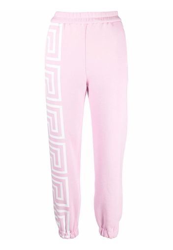 Versace logo stripe track pants - Rosa