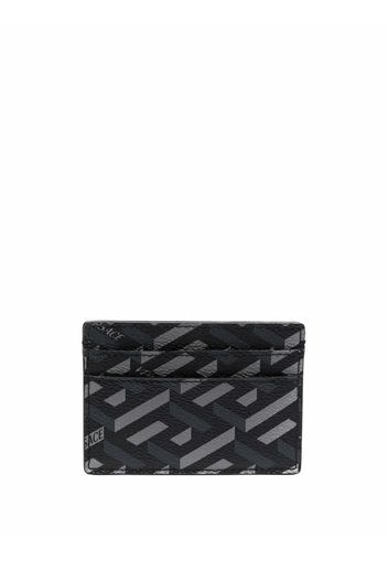 Versace La Greca leather cardholder - Nero