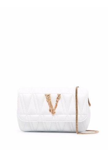 Versace Borsa a tracolla Virtus - Bianco