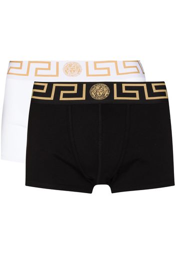 Versace VERS 2PK BOXER BRIEF BLKWHT UND MLTI - Nero