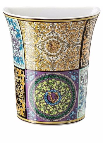 Versace Barocco-pattern porcelain vase - Bianco