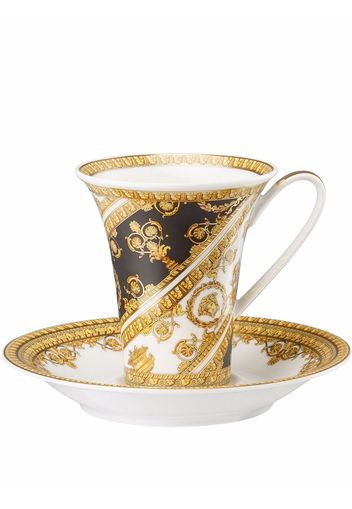 Versace I Love Baroque Tall coffee cup and saucer - Bianco